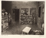 Artist: Dickson, Clive. | Title: North Fitzroy | Date: 1986 | Technique: etching and aquatint, printed in black ink, from one plate