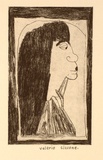 Artist: Ciccone, Valerio. | Title: not titled [IV - woman - side view] | Date: 1990, June | Technique: etching, printed in black ink, from one plate