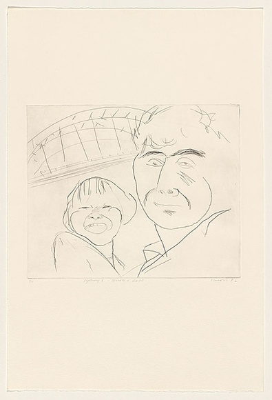 Title: Sydney 2 - Nicole and Ross | Date: 1982 | Technique: drypoint, printed in black ink, from one perspex plate