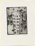 Artist: b'Morgan, Glenn.' | Title: b'High rise flats.' | Date: 1985 | Technique: b'etching, aquatint and deep bite, printed in black ink, from one plate'