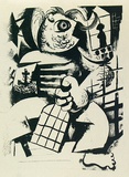 Artist: b'French, Len.' | Title: b'(Ancient mariner).' | Date: (1955) | Technique: b'lithograph, printed in black ink, from one plate' | Copyright: b'\xc2\xa9 Leonard French. Licensed by VISCOPY, Australia'