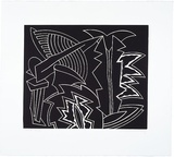 Artist: LEACH-JONES, Alun | Title: not titled [3] | Date: 1986, February - March | Technique: linocut, printed in black ink, from one block | Copyright: Courtesy of the artist