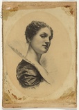 Artist: Roberts, Tom. | Title: (The actress) | Date: (1905) | Technique: Autotype, printed in black ink
