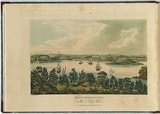 Artist: b'LYCETT, Joseph' | Title: b'North view of Sydney, New South Wales.' | Date: 1825 | Technique: b'aquatint, etching, roulette, hand-coloured'