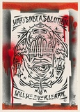 Artist: b'PHIBS,' | Title: b'War is not a solution.' | Date: 2004 | Technique: b'stencil, printed in colour, from multiple stencils'