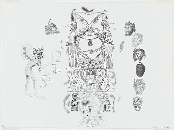 Artist: b'Cotton, Shane.' | Title: b'Veil.' | Date: 2004 | Technique: b'lithograph, printed in black ink, from one plate' | Copyright: b'\xc2\xa9 Shane Cotton, represented by Sherman Galleries, Sydney'
