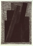 Artist: b'Lincoln, Kevin.' | Title: b'Two leaning forms' | Date: 1986 | Technique: b'etching and aquatint, printed in black ink, from one plate'