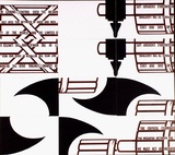 Artist: b'Ramsden, Mel.' | Title: b'Fasces. Part II (mosaic of postcards).' | Date: 1977 | Technique: b'lithograph, printed in black ink, from one stone [or plate]'