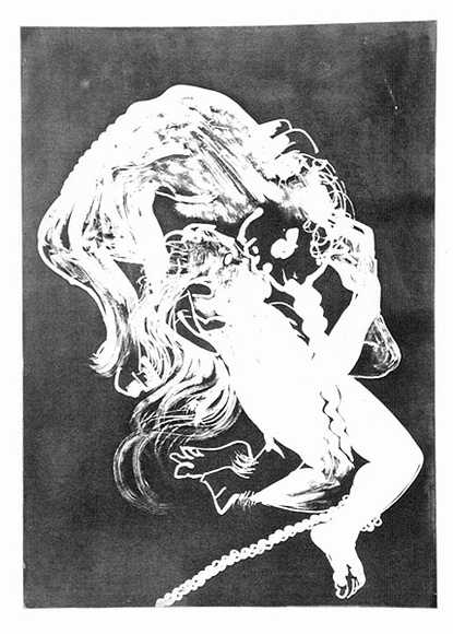 Artist: b'BOYD, Arthur' | Title: bThe lady's bridal night. | Date: 1973-74 | Technique: b'aquatint, printed in black ink, from one plate' | Copyright: b'Reproduced with permission of Bundanon Trust'