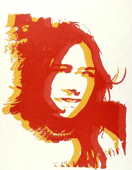 Artist: b'Tilley, Lorna.' | Title: b(Poster of woman's face) | Date: 1973 | Technique: b'screenprint, printed in colour, from multiple stencils'