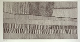 Artist: b'Kantilla, Kitty. (Kutuwalumi Purawarrumpatu).' | Title: b'not titled I [vertical columns of scribbled lines and straight lines]' | Date: 2001, February - March | Technique: b'etching, printed in black, from one plate' | Copyright: b'\xc2\xa9 Kitty Kantilla and Jilamara Arts + Craft'