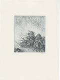 Title: b'Ta Prohm' | Date: 2000 | Technique: b'etching and aquatint, printed in blue-black ink, from one plate'