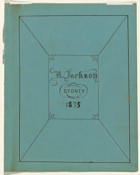 Artist: b'Jackson, Robert.' | Title: b'Cover' | Date: 1875 | Technique: b'pen and ink'