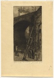 Artist: TRAILL, Jessie | Title: Down under, Newcastle | Date: 1938 | Technique: etching and aquatint, printed in black ink with plate-tone, from one plate