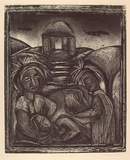 Artist: b'Harding, Richard.' | Title: b'Twilight ritual' | Date: 1988, October | Technique: b'etching and aquatint, printed in black ink, from one plate'