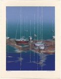 Artist: b'Harbeck, Ron.' | Title: b'Reflections.' | Date: 1989 | Technique: b'screenprint, printed in colour, from six stencils'
