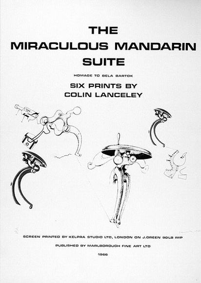 Artist: b'Lanceley, Colin.' | Title: b'The Miraculous Mandarin Suite.' | Date: 1966 | Technique: b'screenprint, printed in black ink, from one stencil' | Copyright: b'\xc2\xa9 Colin Lanceley. Licensed by VISCOPY, Australia'