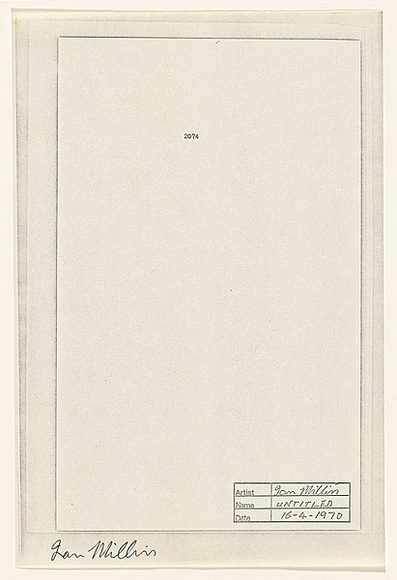 Title: 2074 | Date: 1970 | Technique: pen and ink on typescript on offset-lithograph and xerox