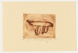 Artist: Napanangka Gibson, Nancy. | Title: Ninu | Date: 2004 | Technique: drypoint etching, printed in brown ink, from one perspex plate