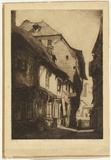 Artist: b'ROBERTSON, Bruce' | Title: bRue de l'Cordonnerie, Dinan, France | Date: c.1930 | Technique: b'etching, printed in brown ink, from one plate'
