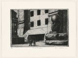 Artist: AMOR, Rick | Title: The bureau. | Date: 1995 | Technique: etching, printed in black ink, from one plate