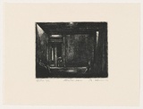 Artist: AMOR, Rick | Title: Anteroom | Date: 2002, May | Technique: etching, printed in black ink, from one plate | Copyright: Image reproduced courtesy the artist and Niagara Galleries, Melbourne