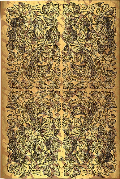 Artist: b'REDBACK GRAPHIX' | Title: b'Wrapping paper: Gold' | Date: 1986 | Technique: b'screenprint, printed in colour, from three stencils'