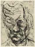 Artist: b'PARR, Mike' | Title: b'Untitled Self-portraits 7.' | Date: 1989 | Technique: b'drypoint, printed in black ink, from one copper plate'