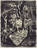 Artist: Fabian, Erwin. | Title: Coffin. | Date: 1941 | Technique: monotype, printed in black ink, from one plate | Copyright: © Erwin Fabian