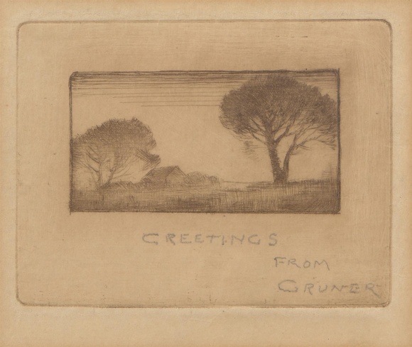 Artist: Gruner, Elioth. | Title: Greetings from Gruner. | Date: 1930s (about)