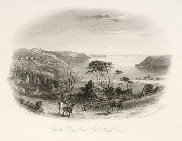 Artist: b'Terry, F.C.' | Title: b'Double Bay from South Head Road' | Date: 1853 | Technique: b'engraving, printed in black ink, from one steel plate'