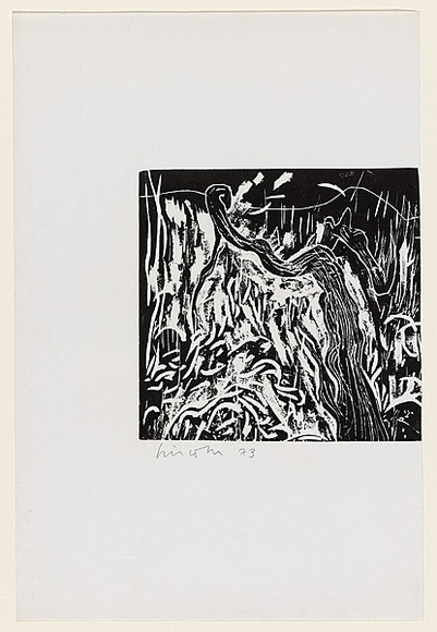 Title: b'not titled [diptych sheet 1]' | Date: 1973 | Technique: b'woodcut, printed in black ink, from one block'