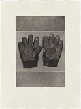 Artist: MADDOCK, Bea | Title: Gloves | Date: 1976, October | Technique: softground etching, etching, engraving and aquatint, printed in black ink, from two plates