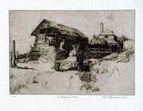 Artist: b'Emanuel, Cedric.' | Title: b'A Richmond farm.' | Date: 1940 | Technique: b'etching, printed in brown ink with plate-tone, from one plate'