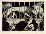 Artist: Scharf, Theo. | Title: Tierchan (Zoo). | Date: c.1924 | Technique: etching, printed in black ink, from one plate | Copyright: © The Estate of Theo Scharf.