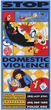 Title: Stop domestic violence | Date: 1988 | Technique: offset-lithograph, printed in colour, from four plates