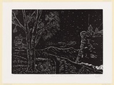 Artist: b'Gilbert, Kevin.' | Title: b'Christmas eve in the land of the dispossessed' | Date: 1969 | Technique: b'linocut, printed in black ink, from one block'