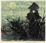 Artist: b'Thorpe, Lesbia.' | Title: b'Japanese nocturne no.2' | Date: 1966 | Technique: b'linocut, printed in colour, from three blocks'
