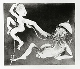 Artist: b'BOYD, Arthur' | Title: b'A woman deserting. Variant of no 15.' | Date: (1970) | Technique: b'etching and aquatint, printed in black ink, from one plate' | Copyright: b'Reproduced with permission of Bundanon Trust'