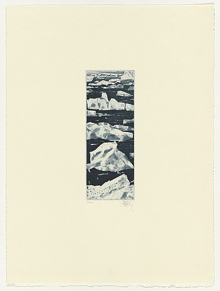 Artist: b'SCHMEISSER, Jorg' | Title: b'Breaking the ice [a]' | Date: 2002-3 | Technique: b'etching, printed in blue/black ink, from one plate' | Copyright: b'\xc2\xa9 J\xc3\xb6rg Schmeisser'