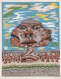 Artist: b'Omi, Harold.' | Title: b'Legend' | Date: 1982, 1 March | Technique: b'screenprint, printed in colour, from six stencils'