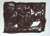 Artist: b'Henigan, Patrick.' | Title: b'Artist and studio' | Date: 1987 | Technique: b'lithograph, printed in black ink, from one stone'