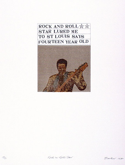 Artist: Barker, George. | Title: Rock 'n' Roll star. | Date: 1974 | Technique: screenprint, printed in colour, from multiple stencils | Copyright: © George Barker