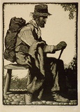 Artist: b'Davies, L. Roy.' | Title: b'Old Jim.' | Date: 1923 | Technique: b'wood-engraving, printed in black ink, from one block' | Copyright: b'\xc2\xa9 The Estate of L. Roy Davies'