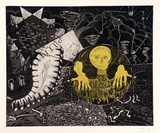 Artist: COLEING, Tony | Title: not titled. | Date: 1990-91 | Technique: etching and aquatint, printed in colour, from multiple plates