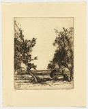 Artist: LONG, Sydney | Title: Rose Bay in 1908 | Date: 1927 | Technique: line-etching, printed in black ink with plate-tone, from one plate | Copyright: Reproduced with the kind permission of the Ophthalmic Research Institute of Australia