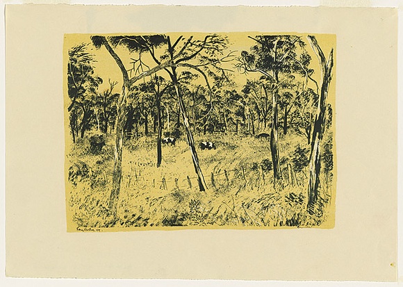 Artist: b'Crooke, Ray.' | Title: b'Bayswater.' | Date: 1959 | Technique: b'screenprint, printed in black ink, from one screen'