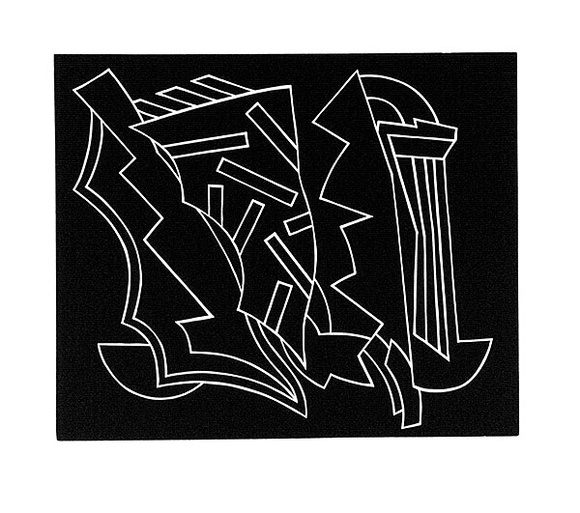 Artist: b'LEACH-JONES, Alun' | Title: b'not titled [1]' | Date: 1986 | Technique: b'linocut, printed in black ink, from one block' | Copyright: b'Courtesy of the artist'