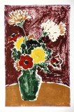 Artist: Taylor, John H. | Title: Still life with flowers | Date: (1952) | Technique: linocut, printed in colour as monotype, from one block