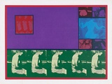 Artist: b'MEYER, Bill' | Title: b'Comme un b\xc3\xa9tail pensif.' | Date: 1970 | Technique: b'screenprint, printed in eleven colours, from one hand cut indirect screen, one open block out screen , and multiple ortho and halftone screens' | Copyright: b'\xc2\xa9 Bill Meyer'
